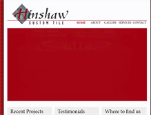 Tablet Screenshot of hinshawcustomtile.com